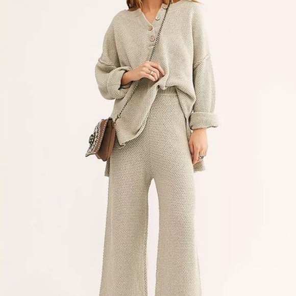 Free People Pants - FP Hailee Palm Sweater Set